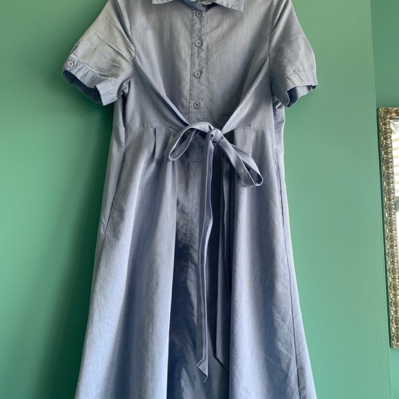 Blue Shirtdress - Picture 3 of 6